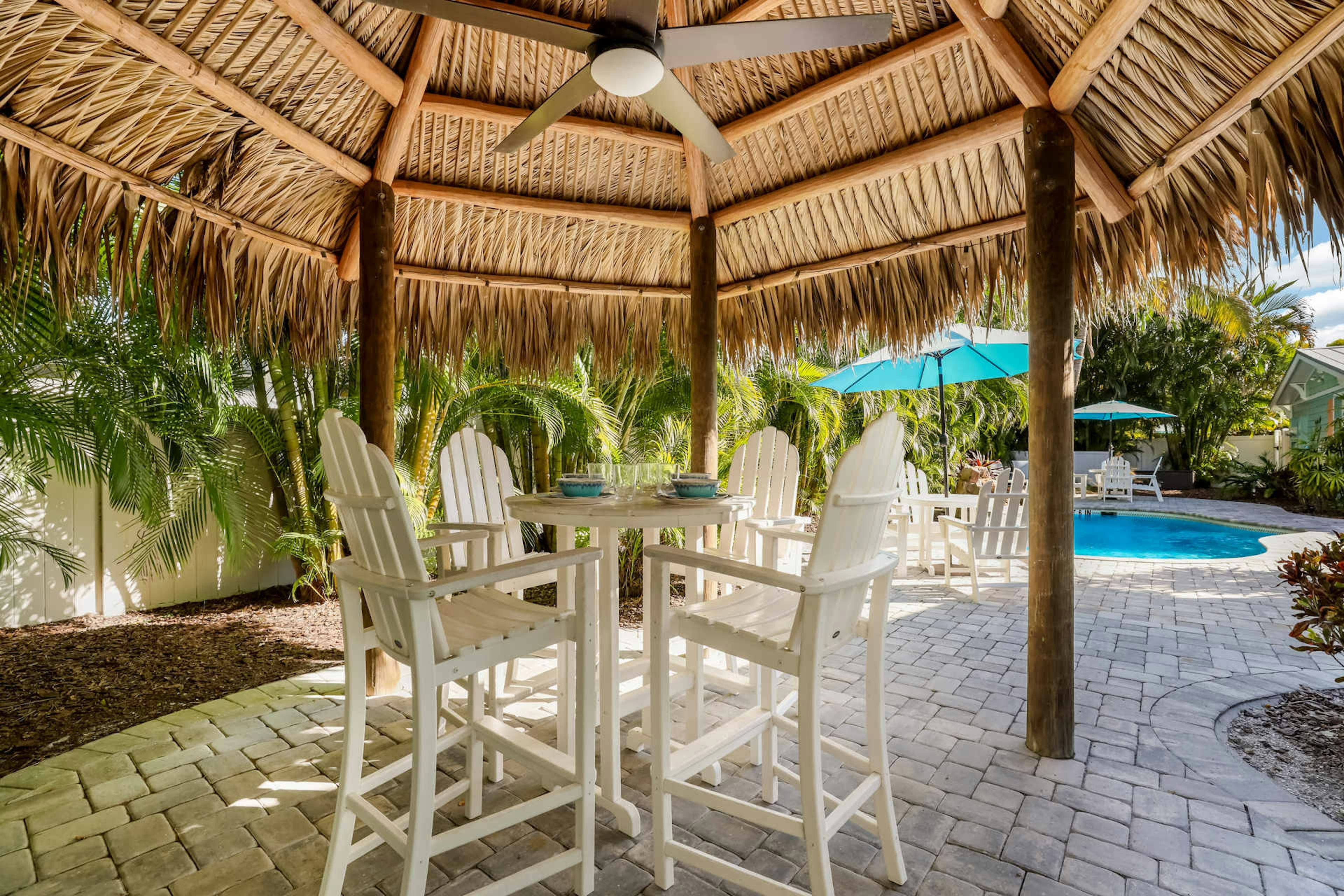 Shared Outdoor Seating and Tiki Hut