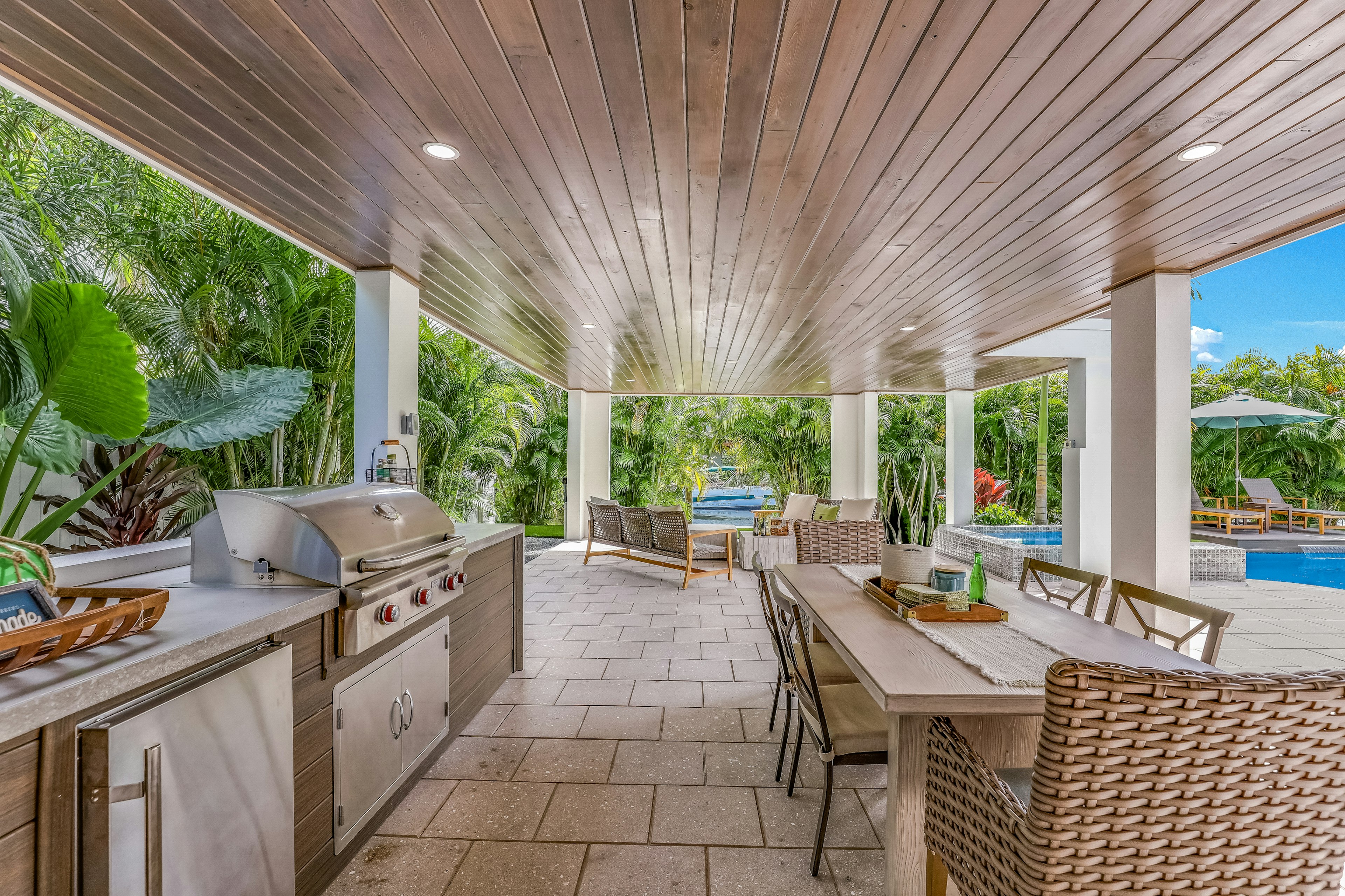 Patio dining area