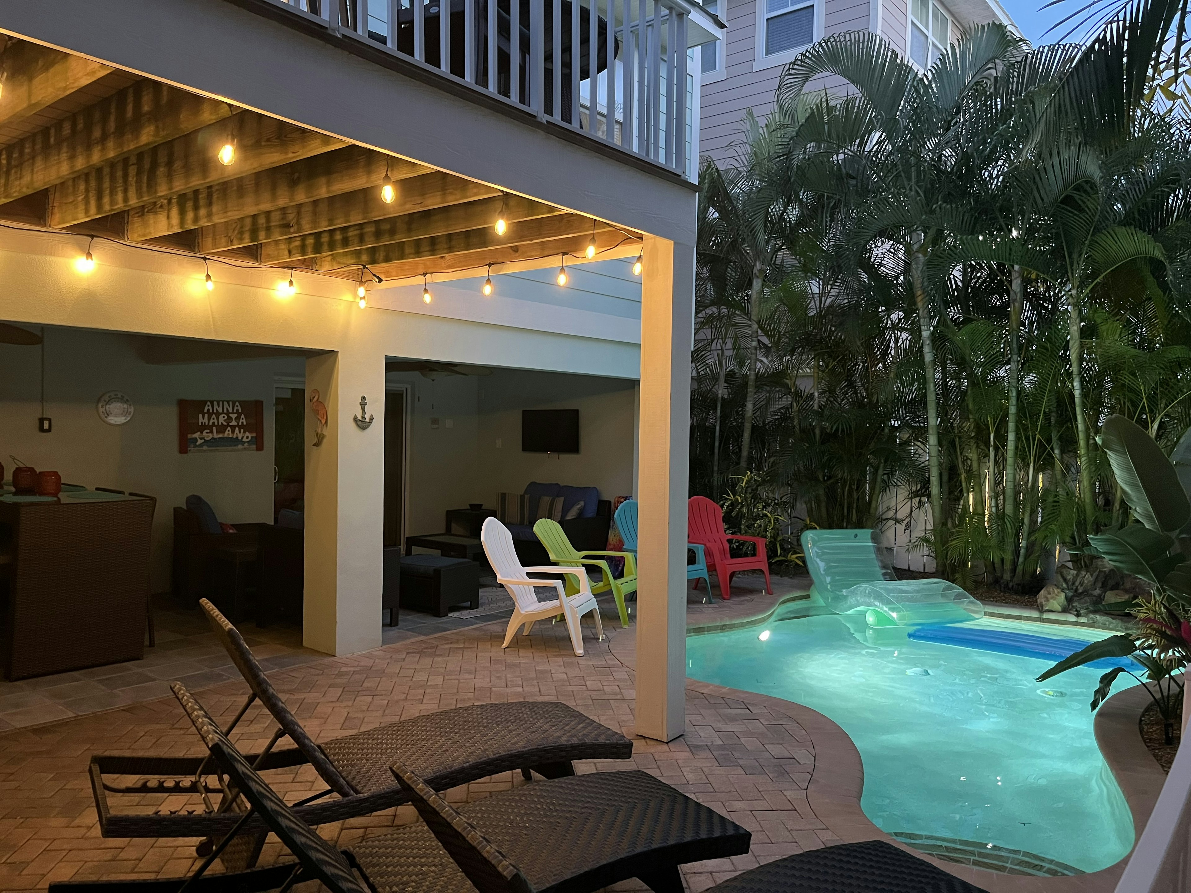 Well Lit Pool Area