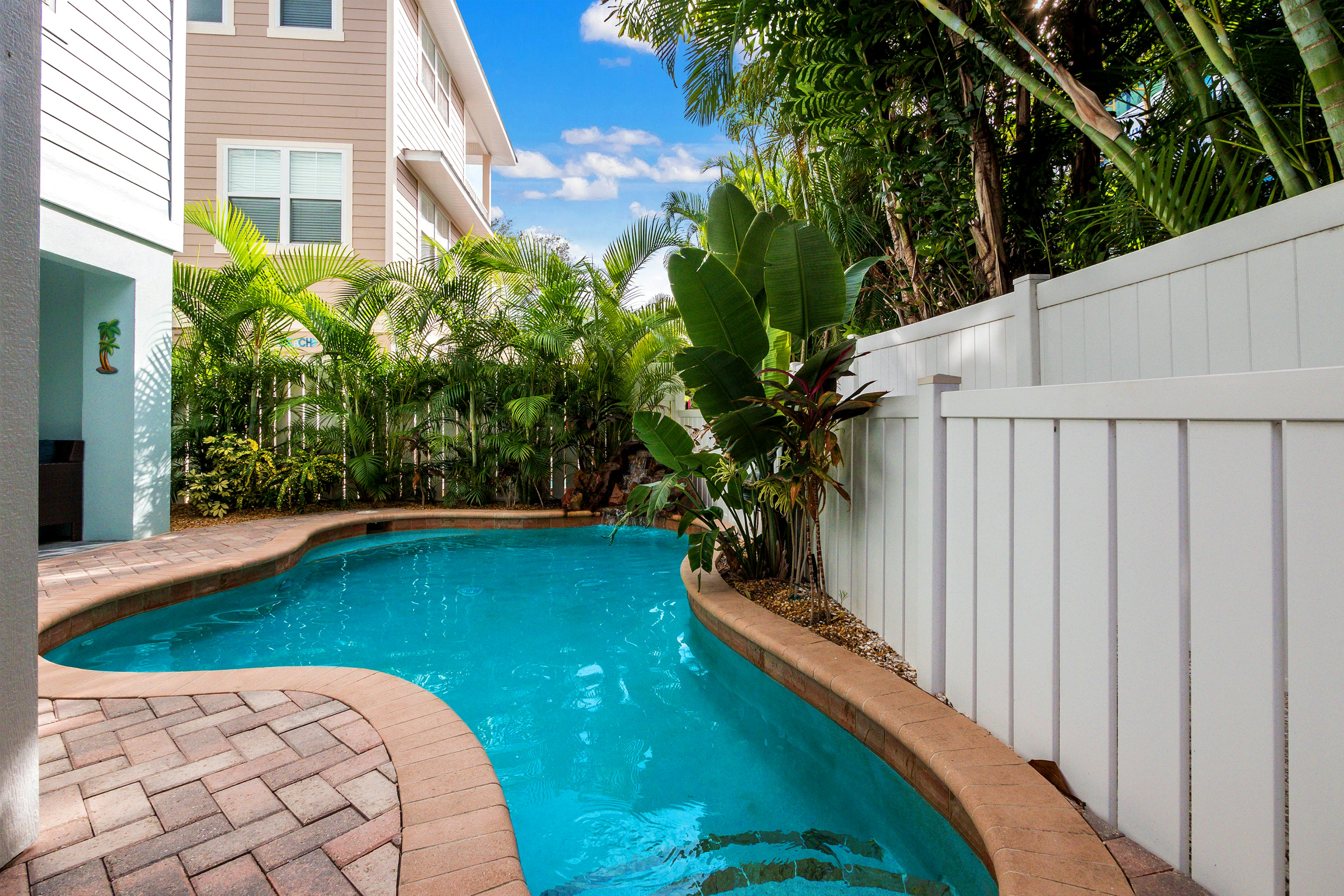 Heated Private Pool and Waterfall