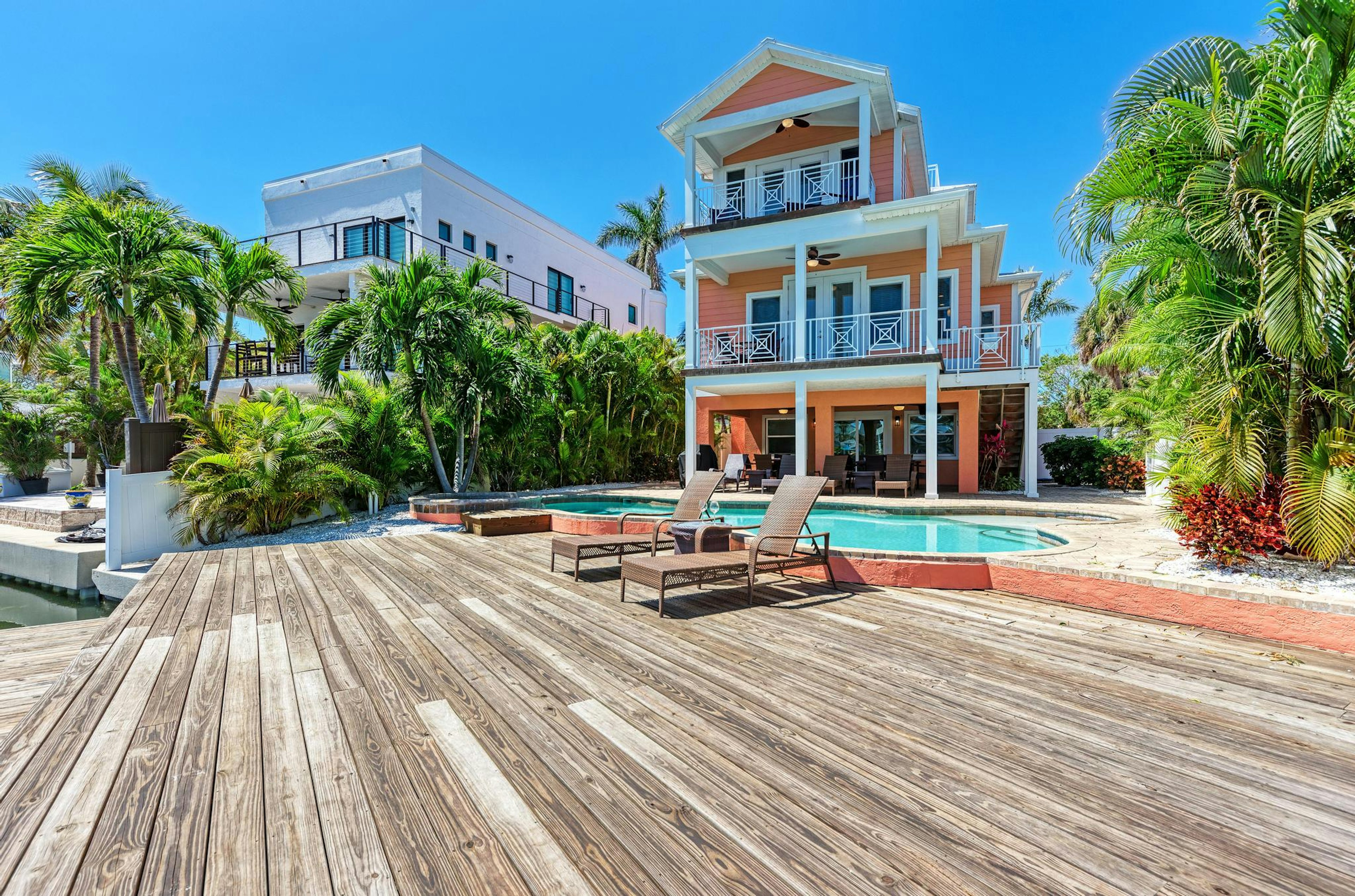 Pool Lounge Area - Anna Maria Island Locals