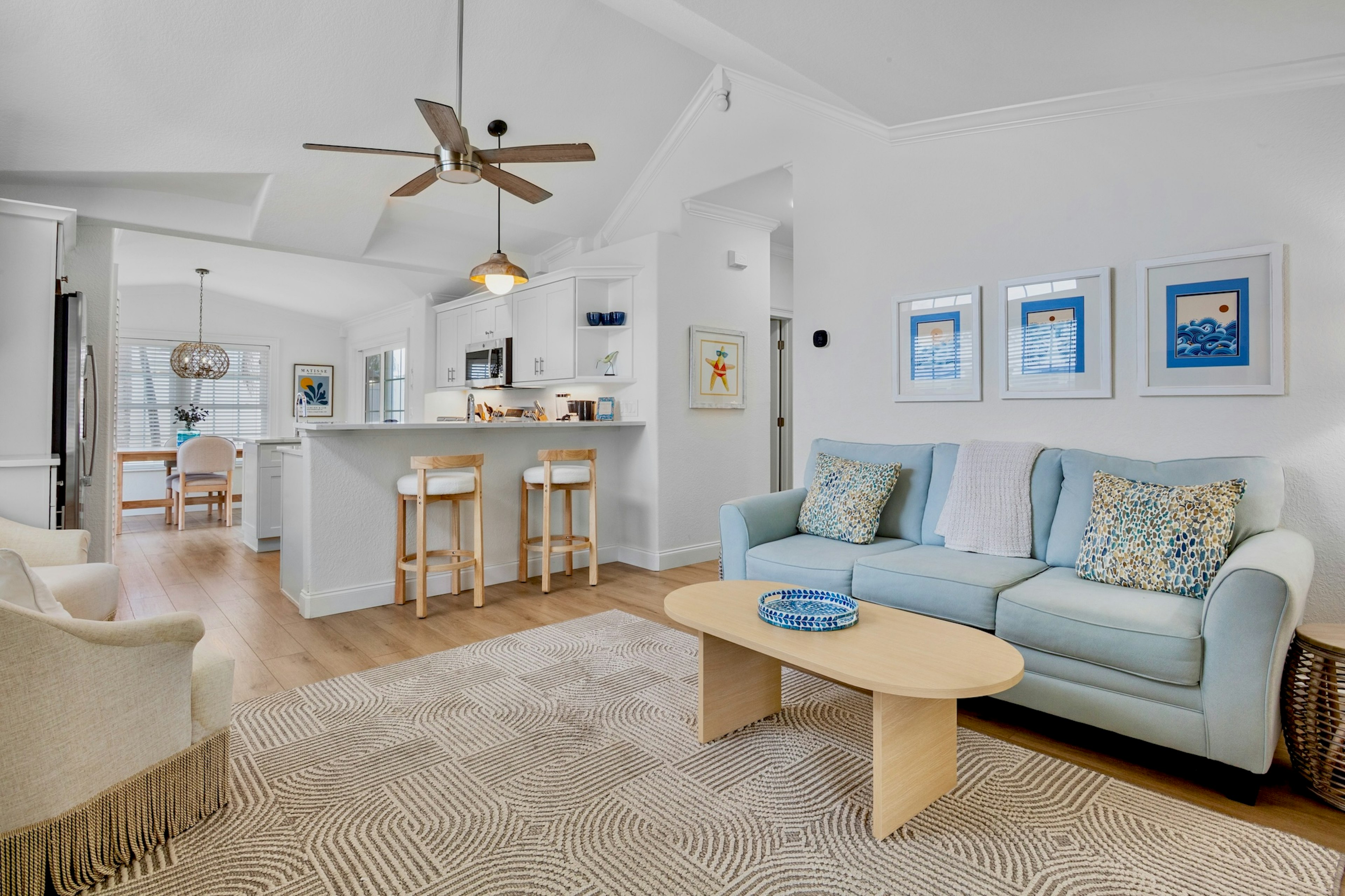 Open living room for family time