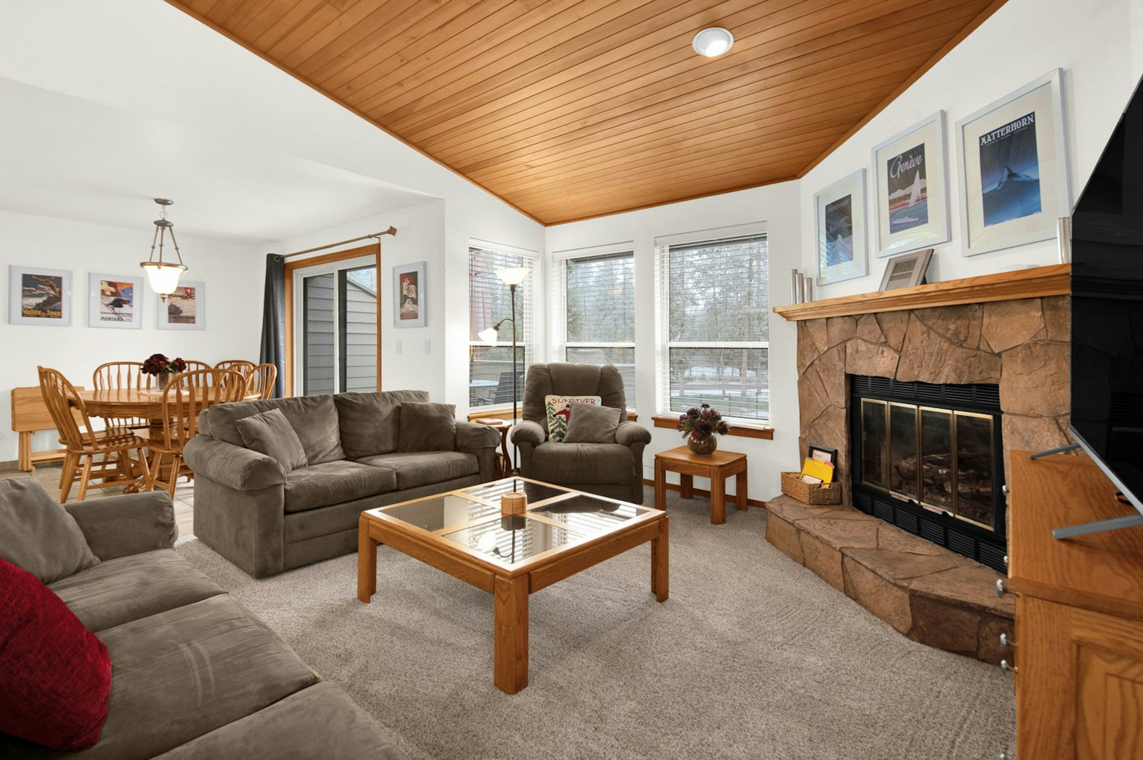 Relax on the comfortable seating with taking in your favorite show