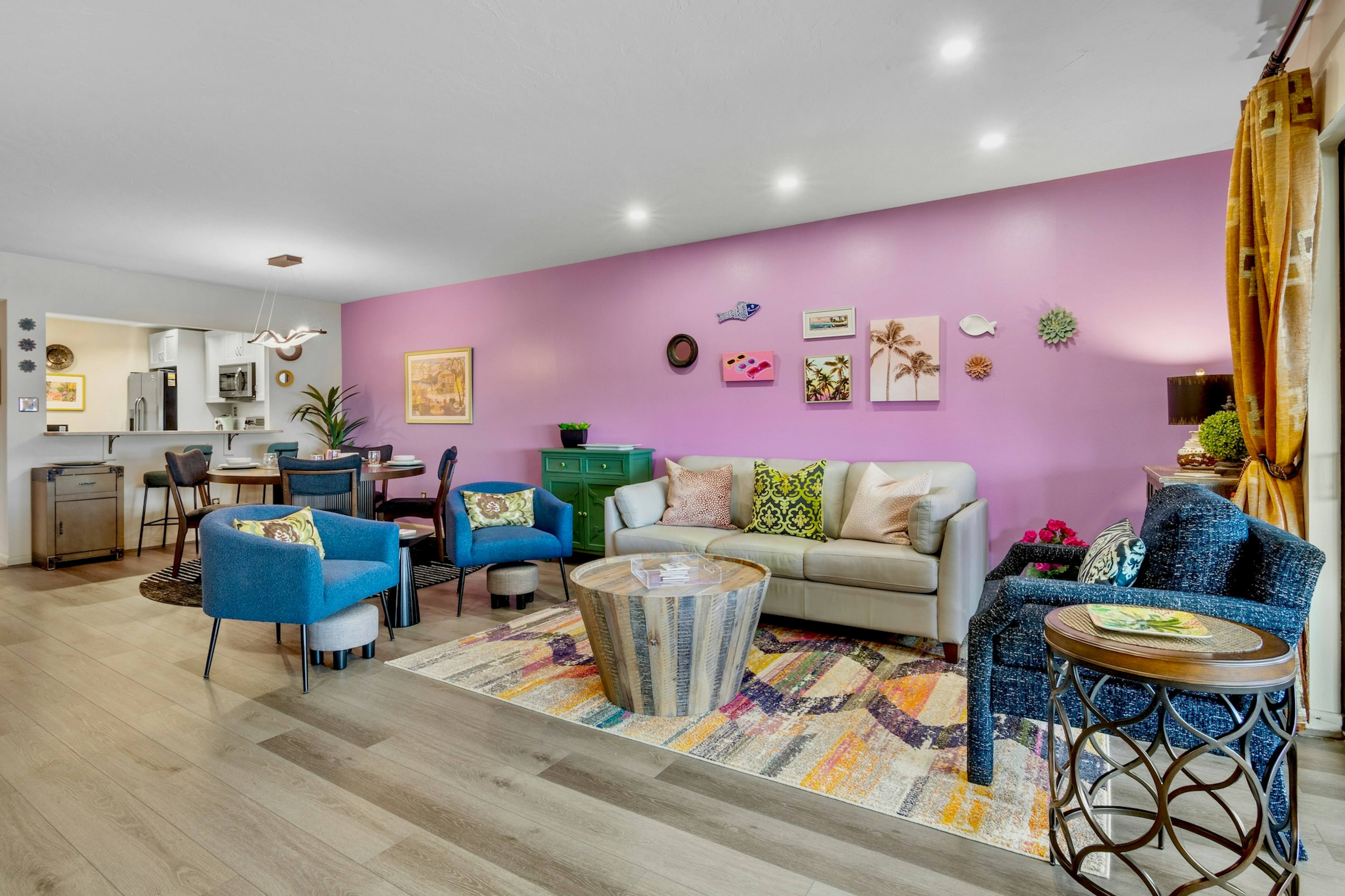 Inviting lounge area with natural light