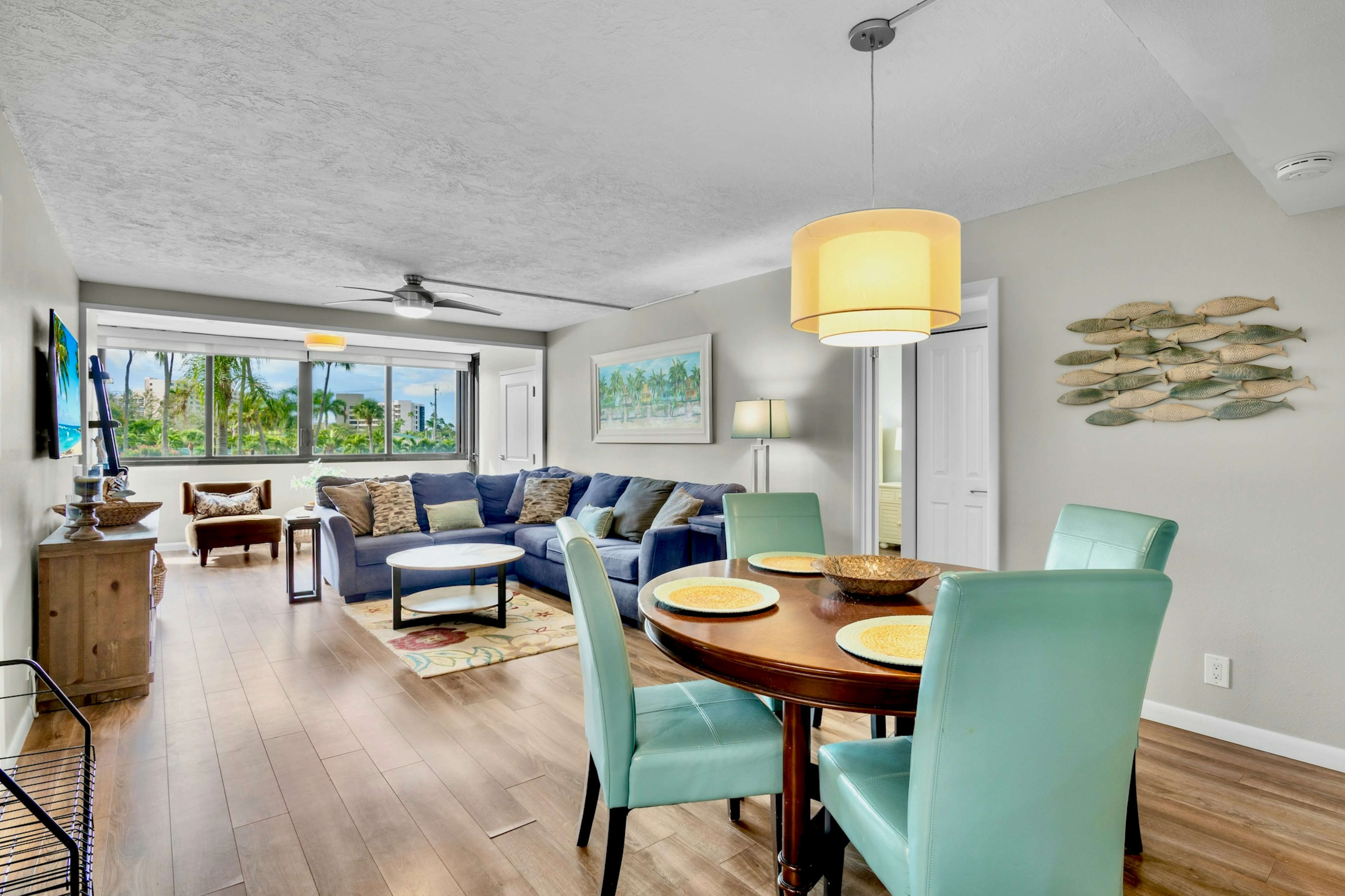 Open-concept Dining and Living Area