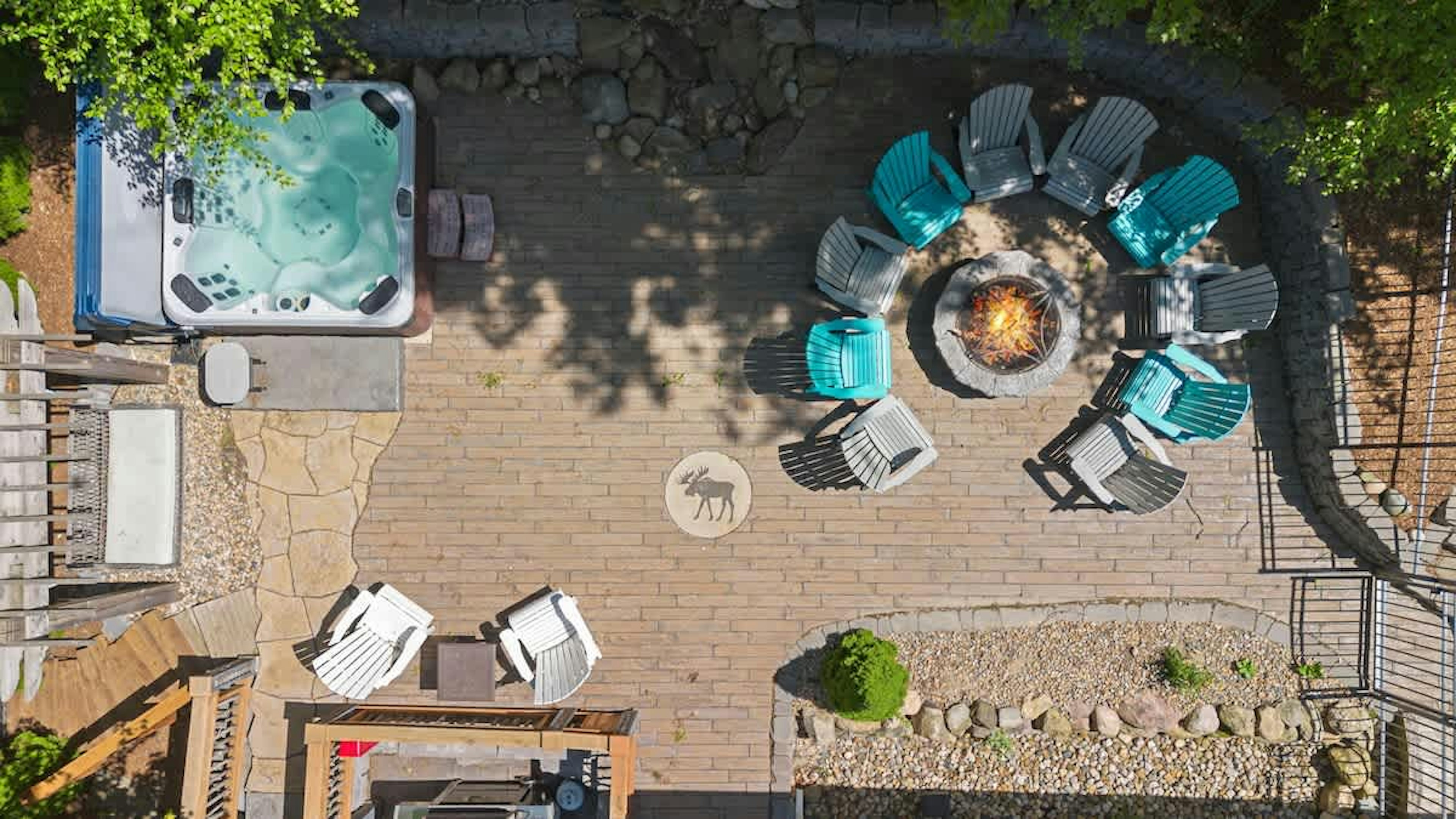 Gathering around the Moose House's firepit is a real treat!