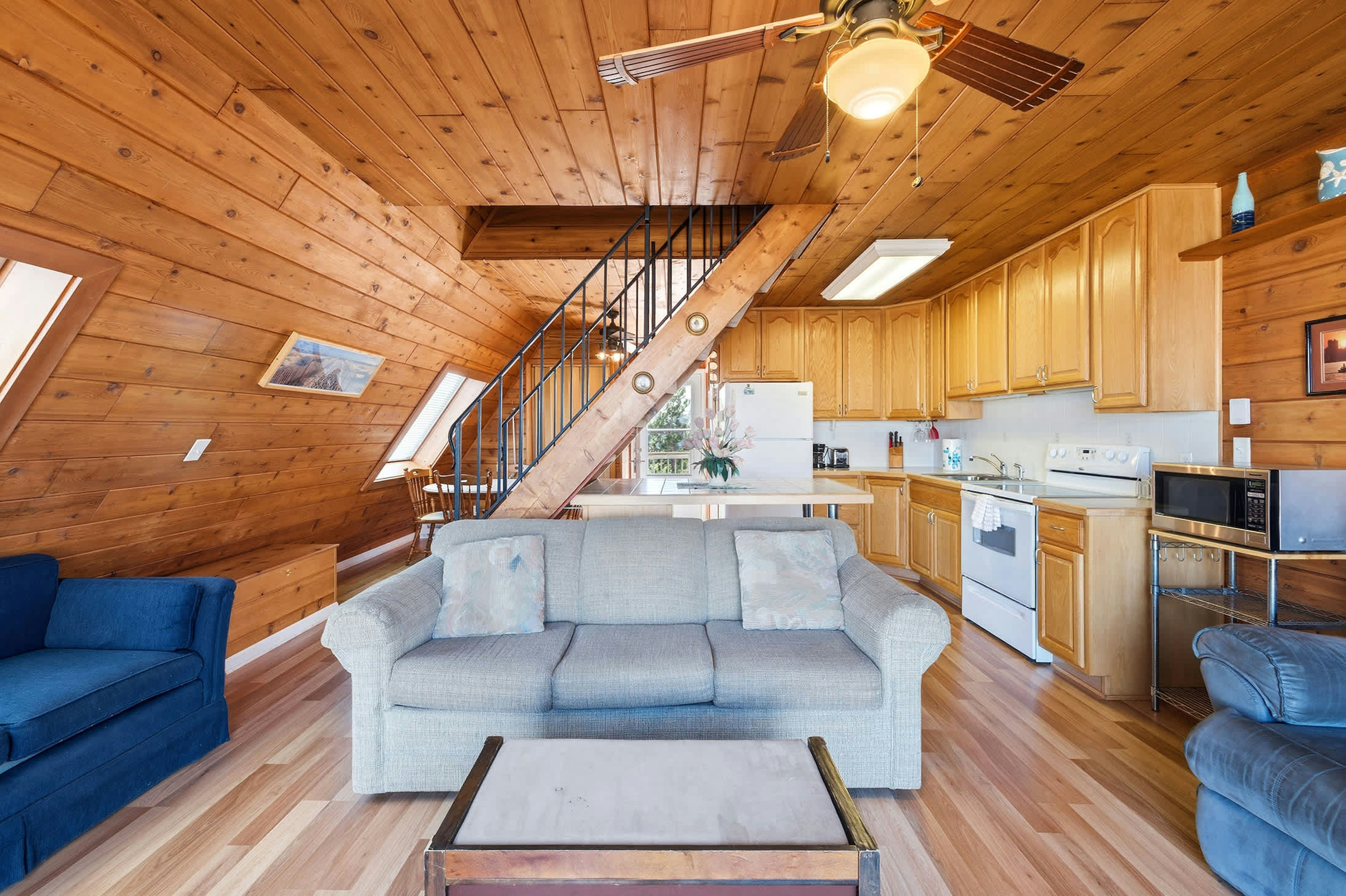 Come together at Chalet #34 after swimming, fishing, and enjoying resort amenities.