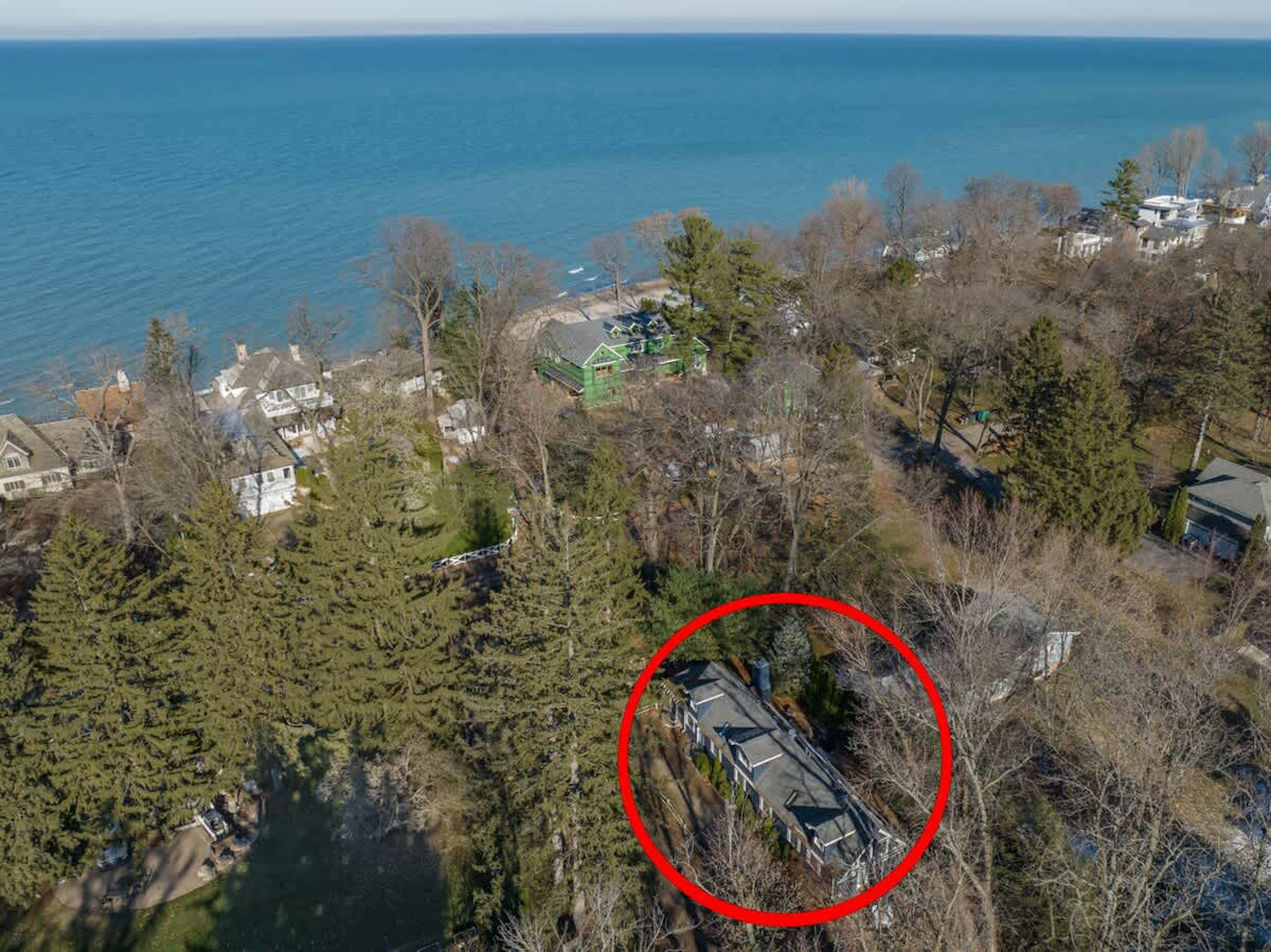 The Songbird is 1 block from a private Lake MI beach.