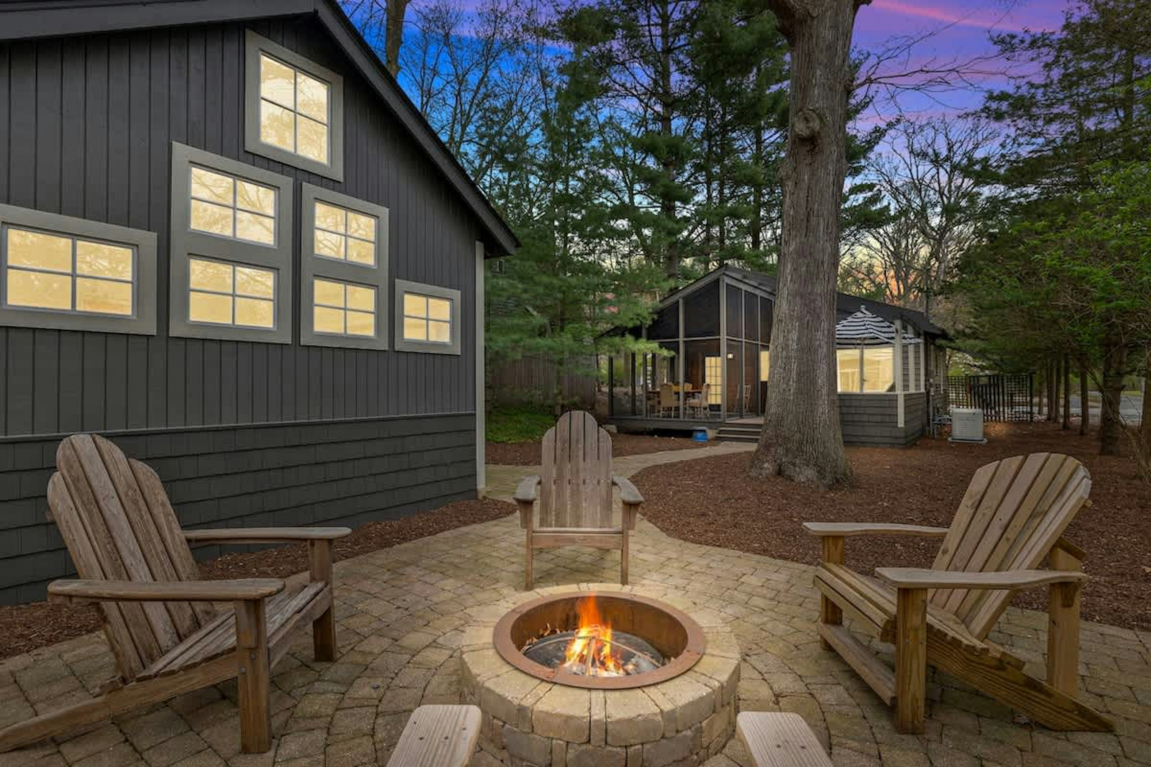 Sipping a glass of wine with friends or family gathered 'round a firepit. Mmmm.