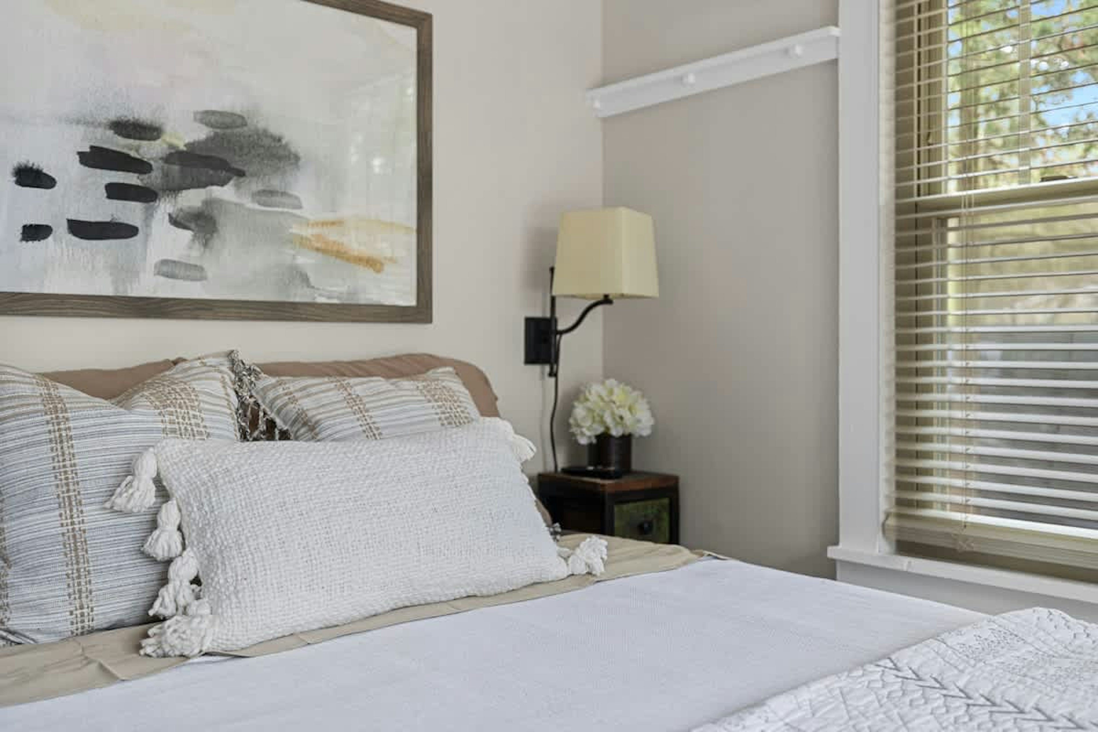 We use only top-quality bedding + linens to ensure you get a good night's sleep.