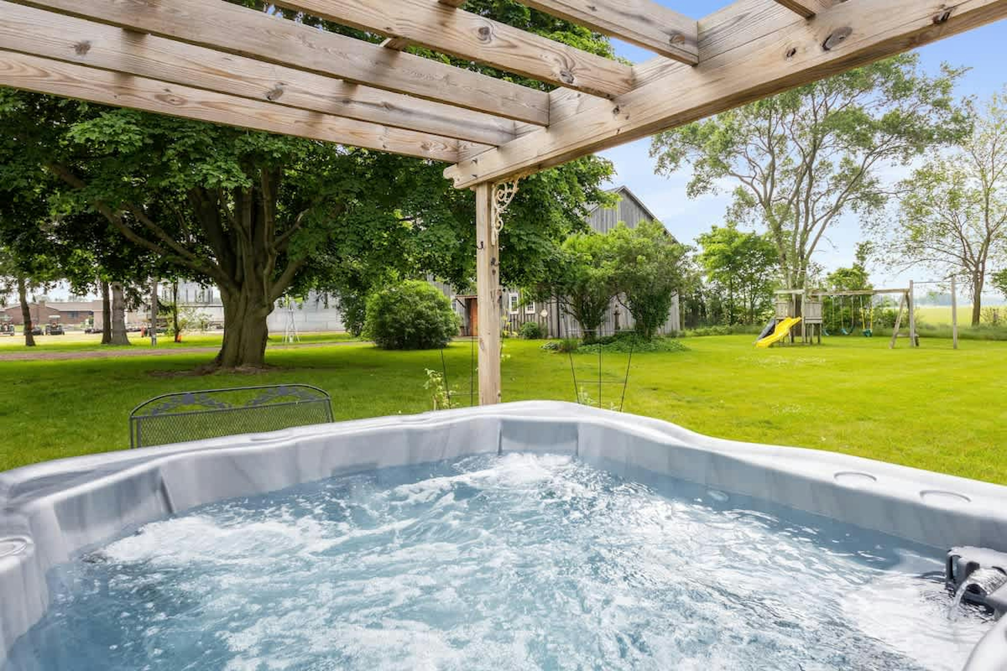 Hot tub + fresh air = pure vacation magic!