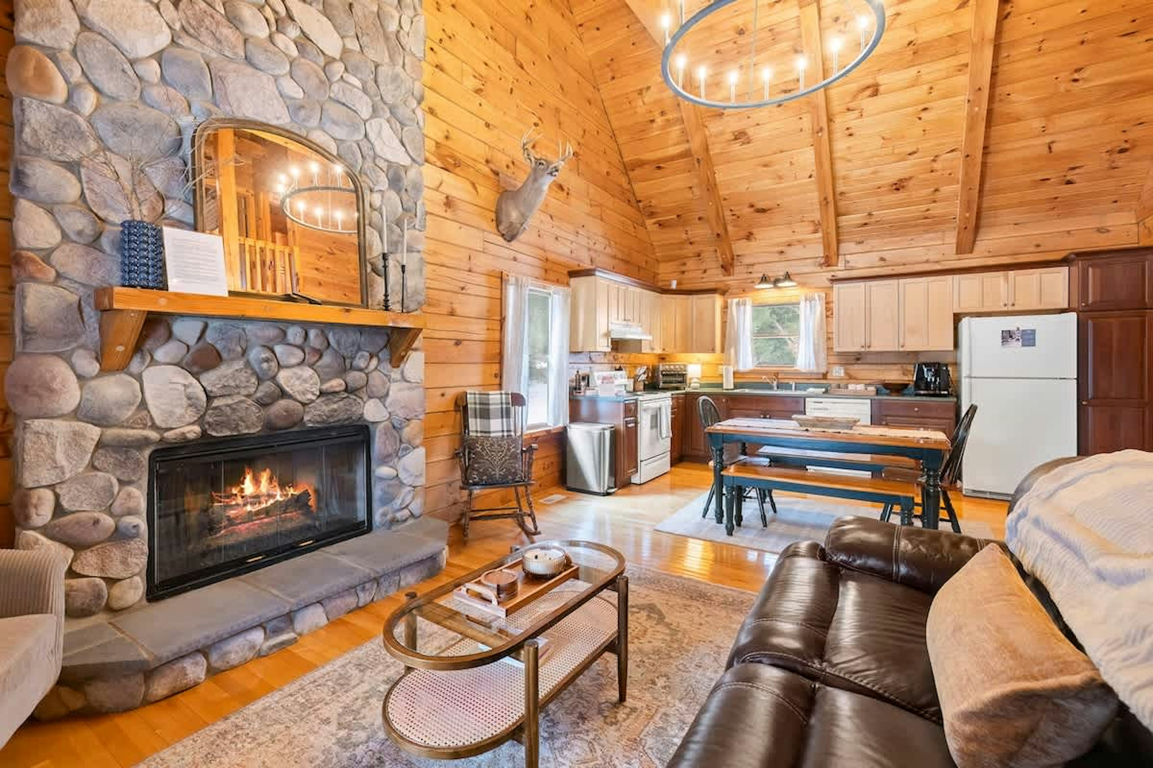 County Line Cabin's great room is a great place to come together!