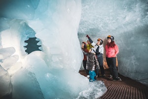 discover the ice cave of Les  2 Alpes