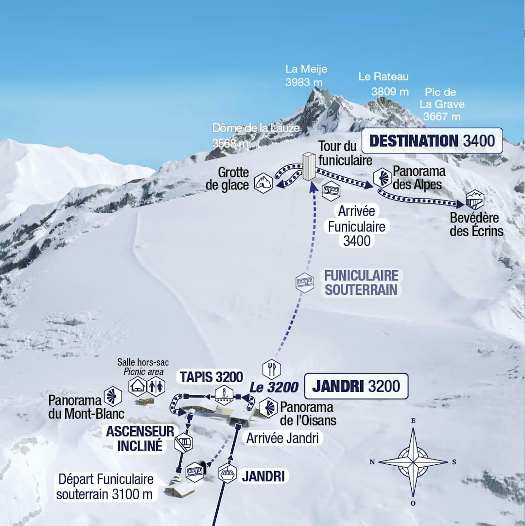 Itinéraire piéton Destination 3400