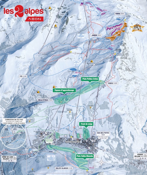 Itinéraire débutant - les 2 Alpes