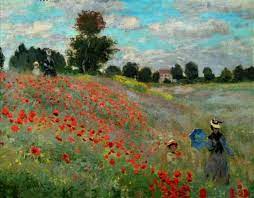 Claude Monet painted The Poppy Field in 1873 on his return from the United Kingdom (in 1871) when he settled in Argenteuil with his family until 1878. It was a time that provided the artist with great fulfillment as a painter, despite the failing health of Camille.
