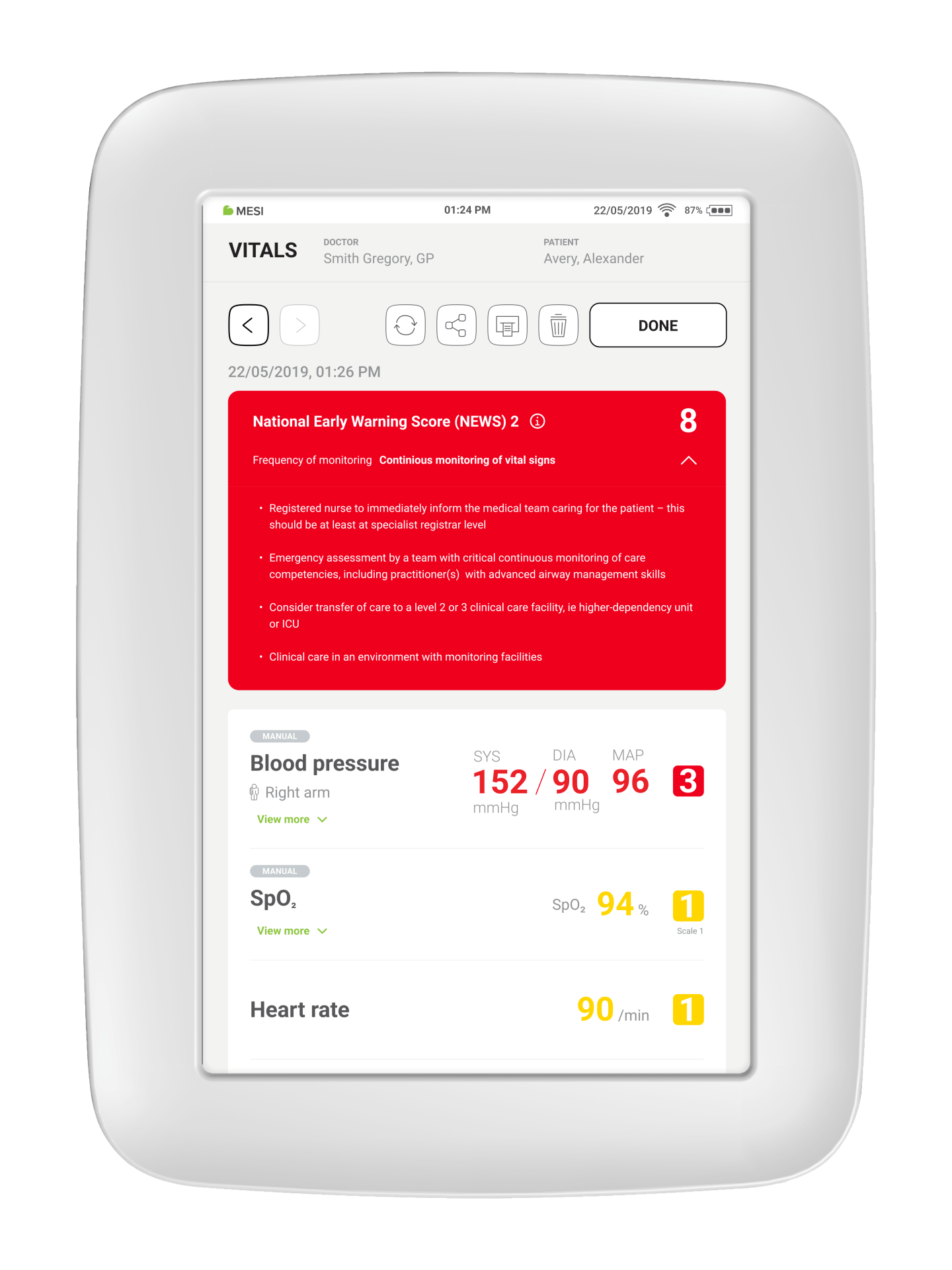 NEWS2 S1 Early Warning Score