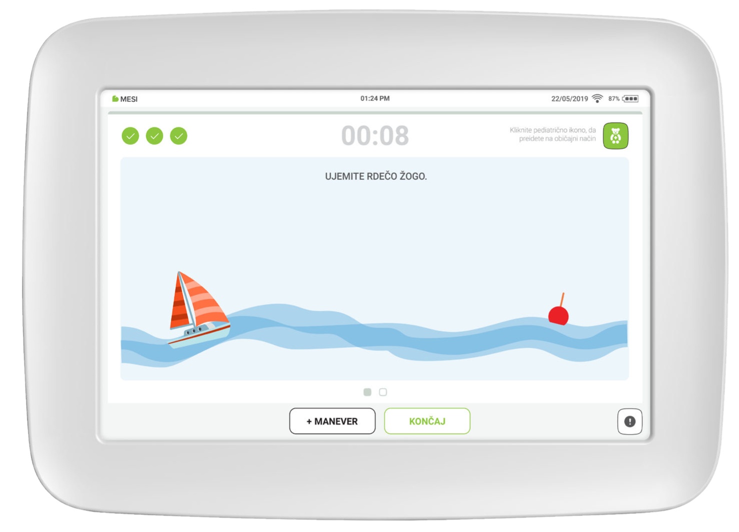 Spodbujevalni način z animacijo