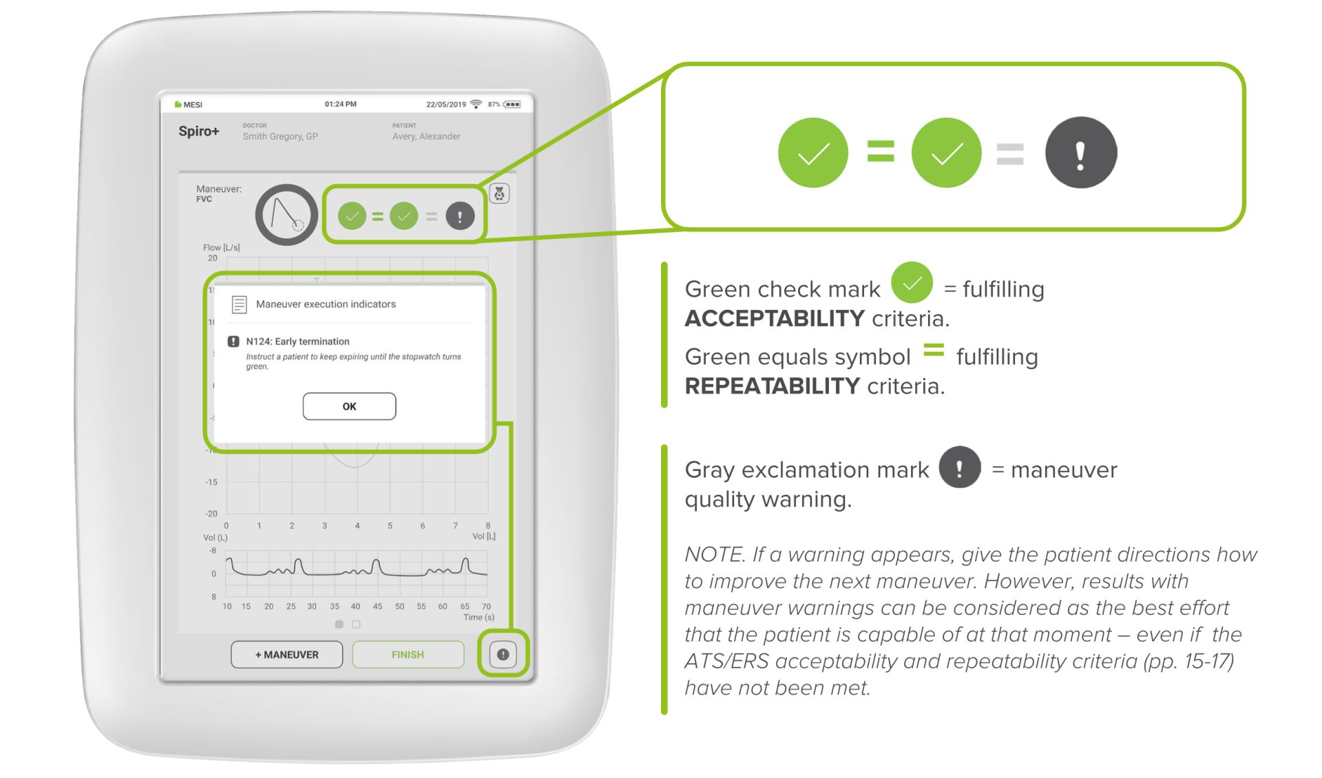 Maneuver quality warnings