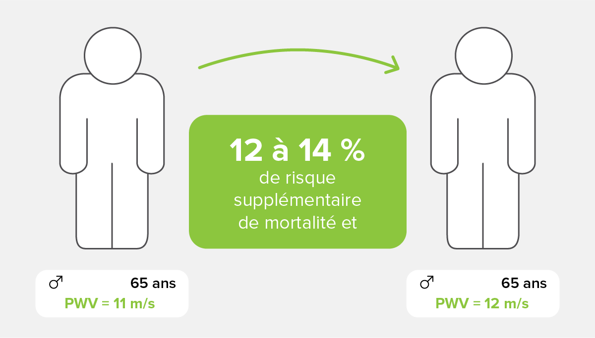 PWV - 12 à 14 % de la mortalité cardiovasculaire globale