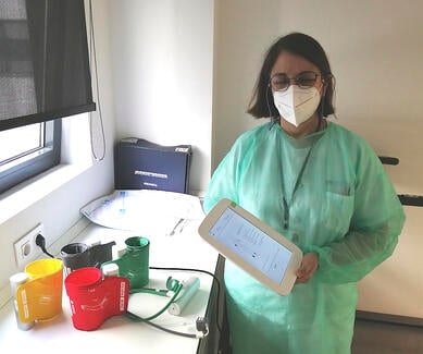 Vascular surgeon from Madrid using MESI mTABLET ABI and TBI