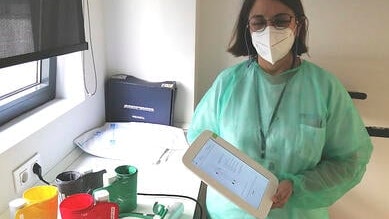 Vascular surgeon from Madrid using MESI mTABLET ABI and TBI