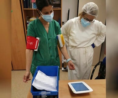 Pulmonology department in Spain using MESI mTABLET