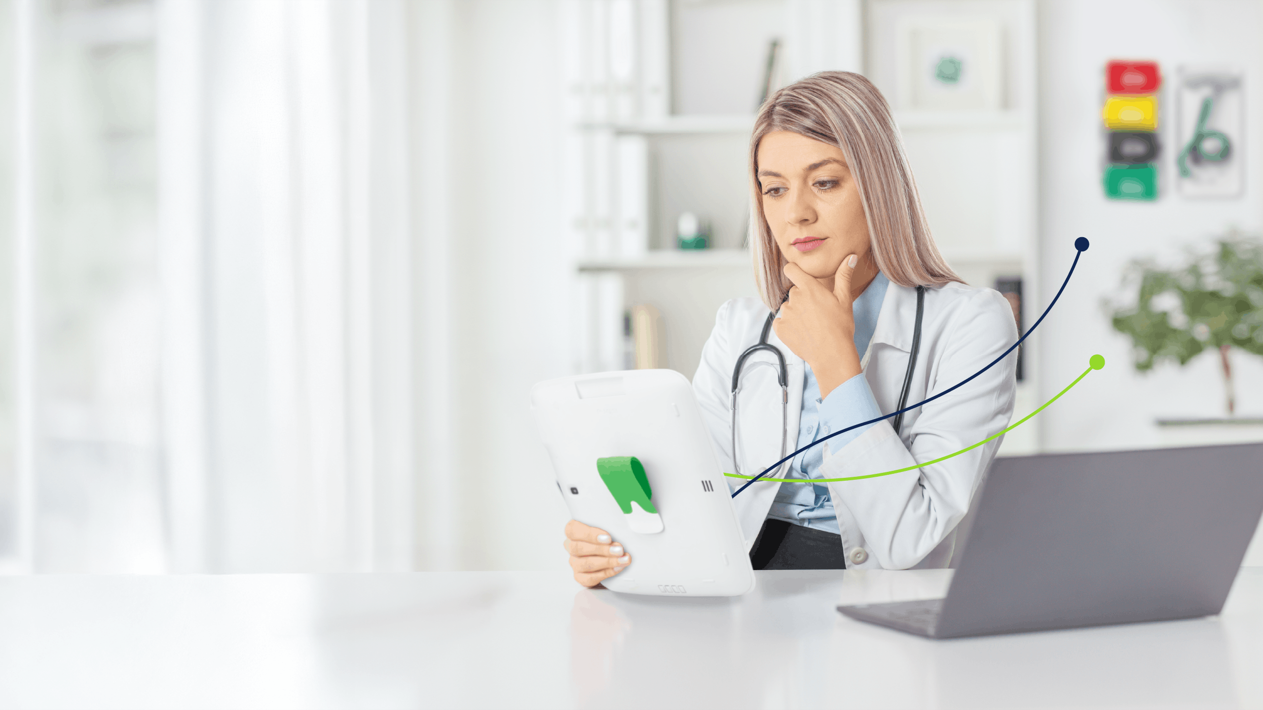 Healthcare professional with MESI mTABLET