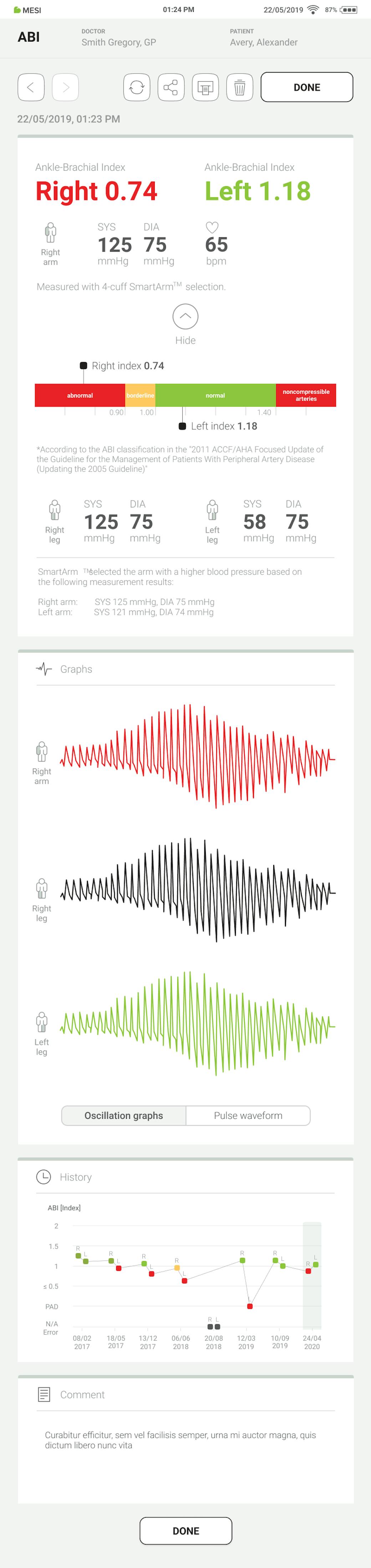 ABI measurements APP