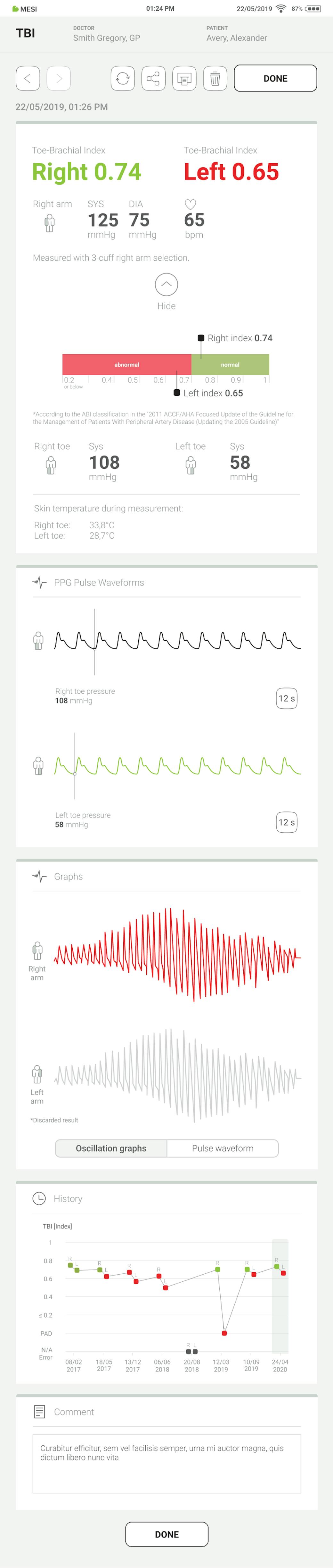 MESI mTABLET TBI app