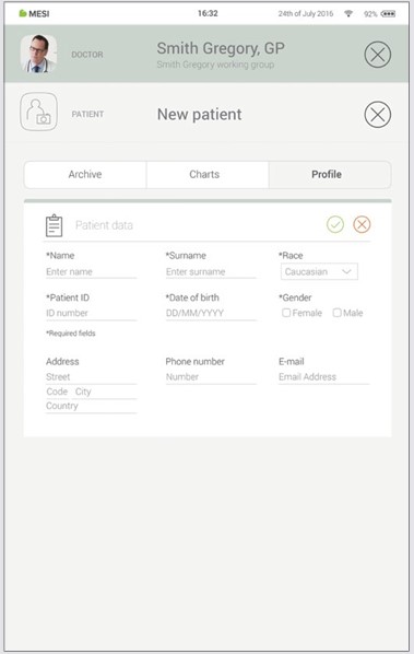 Adding the patient - Step 3