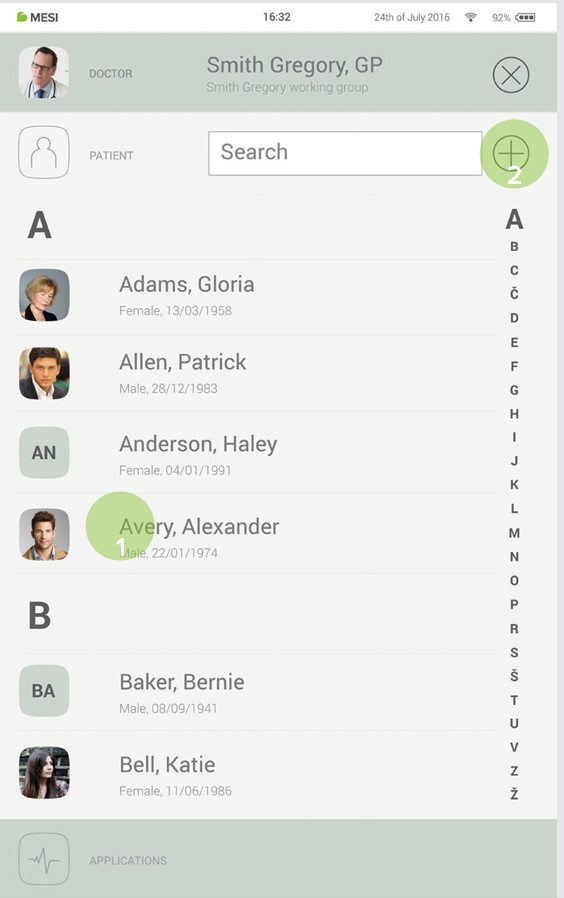 Patient preparation - MESI mTABLET ABI