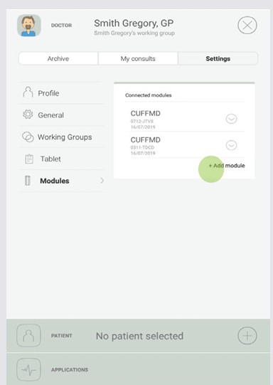 MESI mTABLET ABI - Pairing - Step 1
