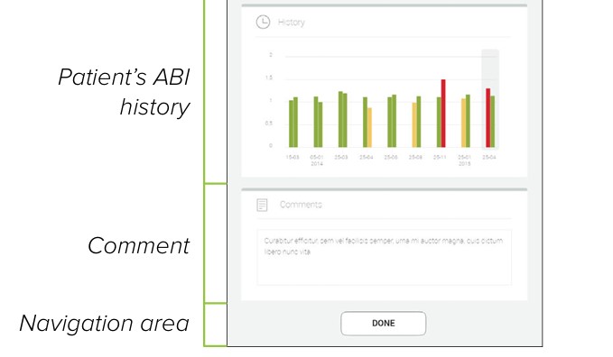 MESI mTABLET ABI - Reviewing an abi measurement - Step 3