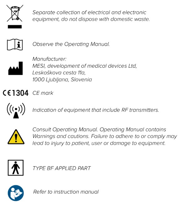 MESI mTABLET ABI - Important labels