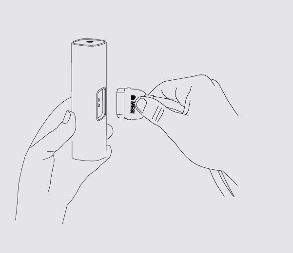 MESI mTABLET TBI - Attaching the toe blood pressure cable to the unit - Step 1
