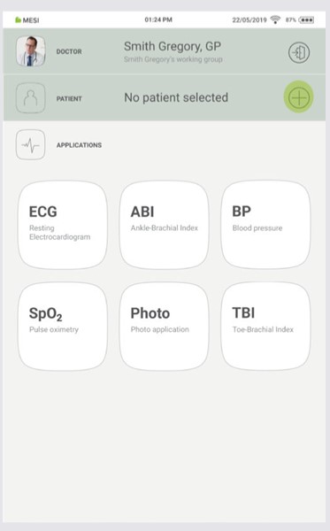 MESI mTABLET TBI - Adding patient