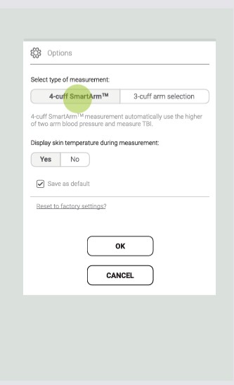 MESI mTABLET TBI - PERFORMING THE TBI MEASUREMENT - Step 3