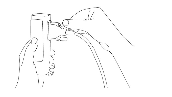 MESI mTABLET ECG - Connecting patient cable - Step 2