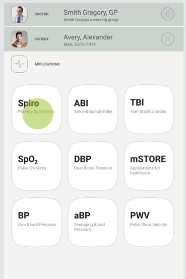 MESI mTABLET SPIRO - Performing FEVC measurement - Step 2