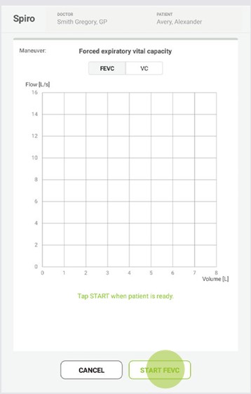 MESI mTABLET SPIRO - Performing FEVC measurement - Step 4