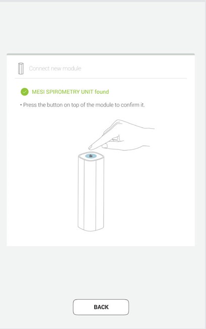 MESI mTABLET SPIRO - Pairing - Step 3