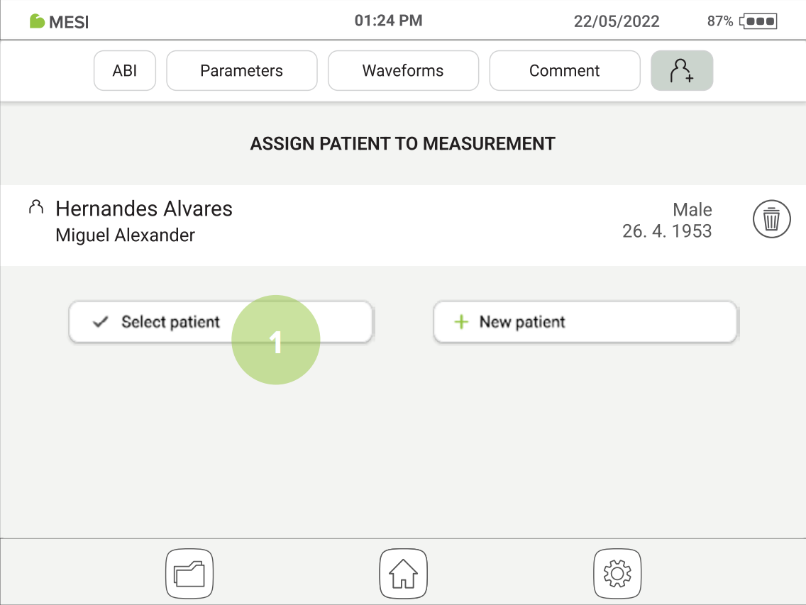 MESI ABPI MD adding a patient
