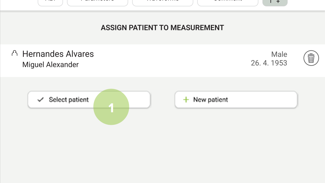 MESI ABPI MD adding a patient