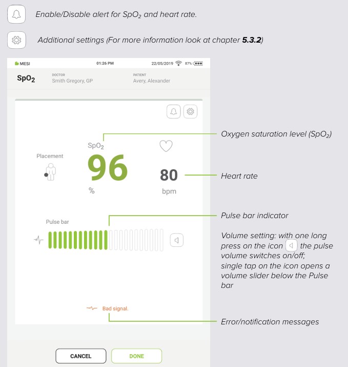 MESI mTABLET SpO2 - STEP-BYSTEP SpO₂ MEASUREMENT - Step 4