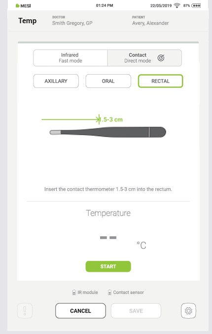 MESI mTABLET Thermo - Rectal type measurement   - Step 7