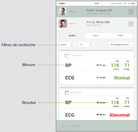 ARCHIVES DES PATIENTS