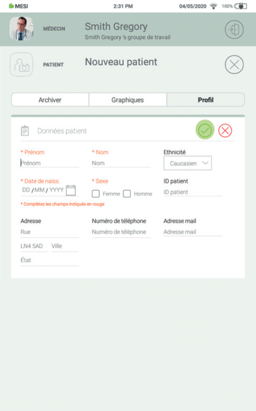 Ajouter un patient-Etape3
