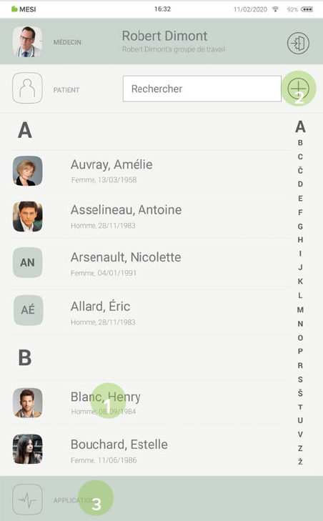 MESI mTABLET BP - PERFORMING THE BP MEASUREMENT - Step 1