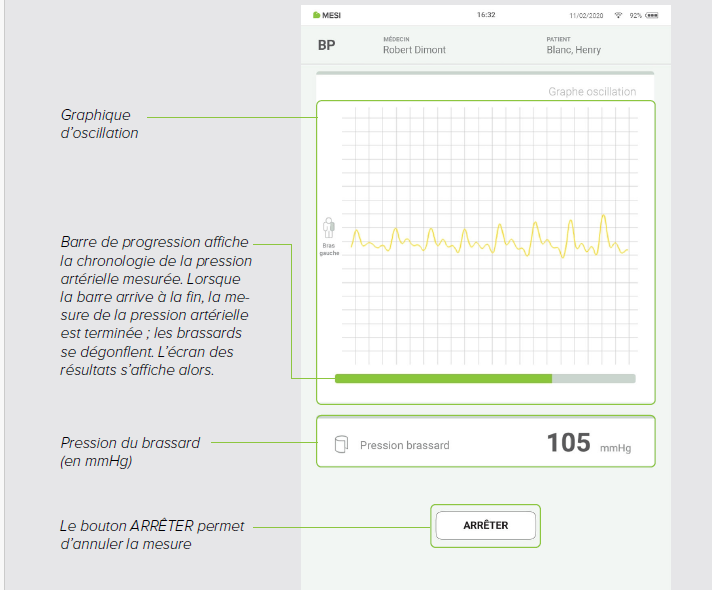 MESI mTABLET BP - PERFORMING THE BP MEASUREMENT - Step 4